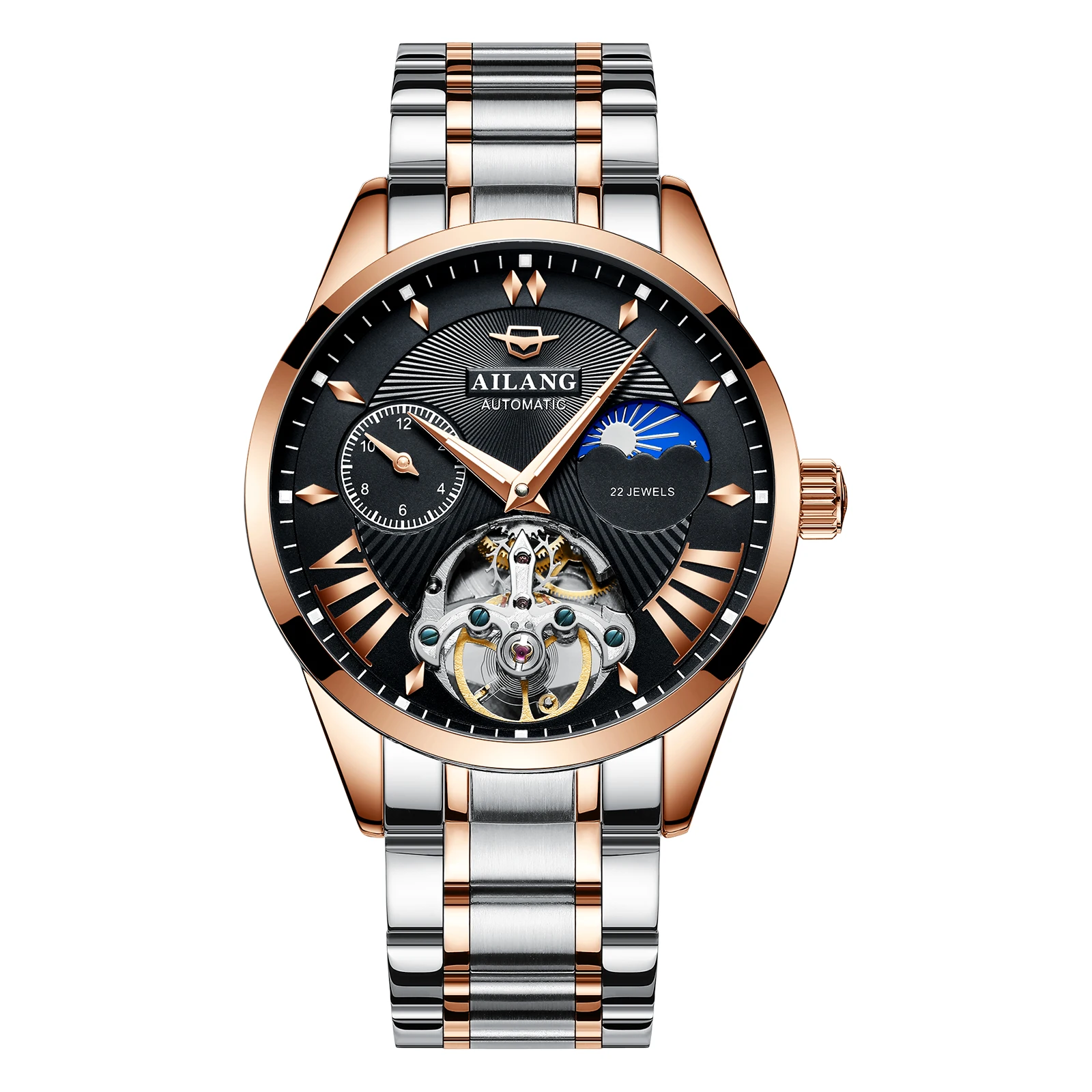 

AILANG Luxury Brand Relogio Automatic Watch Men Waterproof Skeleton Tourbillon Watch 41MM Sapphire Crystal Mechanical Watch saat