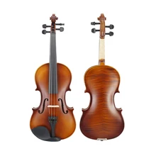Более дешевая акустическая скрипка ручной работы натуральная скрипка с чехлом немой лук высококачественный ручной рисунок краски на масляной основе 4/4 3/4 скрипка