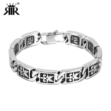 Браслеты RIR, цепочка из нержавеющей стали, браслет, готический панк Байкер, ювелирные изделия, аксессуары, браслеты и браслеты из нержавеющей стали