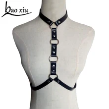 New hand Harajuku O-Ring punk metal leather belt tide female straps accessories interest Sexy fashion nightclub waist