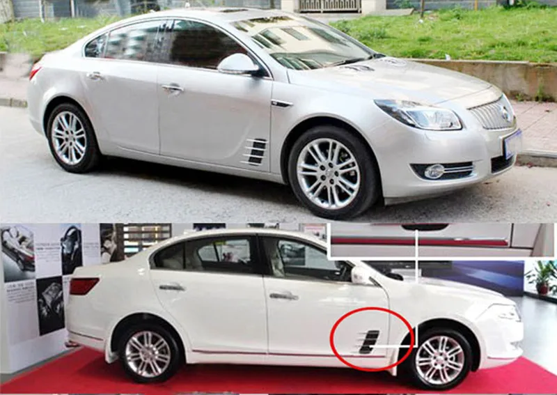 2 шт. Стайлинг автомобиля Акулий стержни Автомобильный капот боковой поток