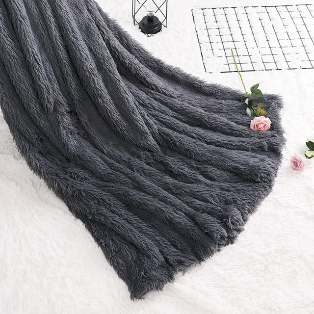 2018 New Large Soft Warm Gy Faux Fur Throw Blanket Sofa Double 2018 New Large Soft Warm Gy Faux Fur Throw Blanket Sofa Double King Bed