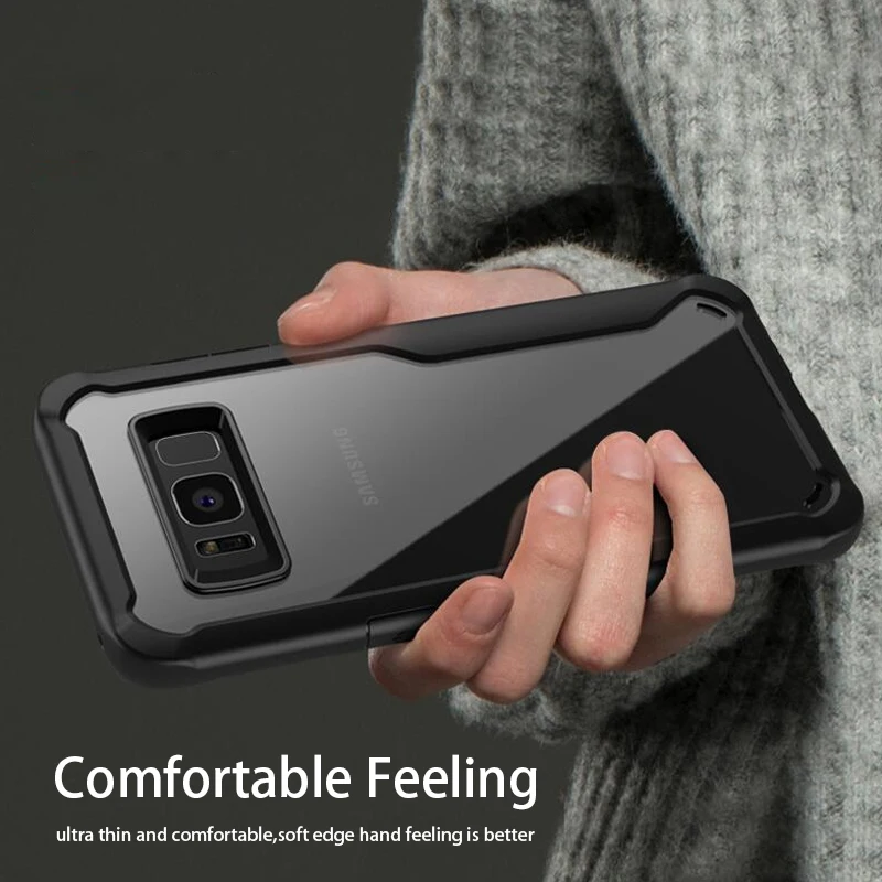 istylishmall-Transparent Shockproof Armor Case For Samsung Galaxy S9 S8 Plus Note 8 9 A8 A6 Plus 2018