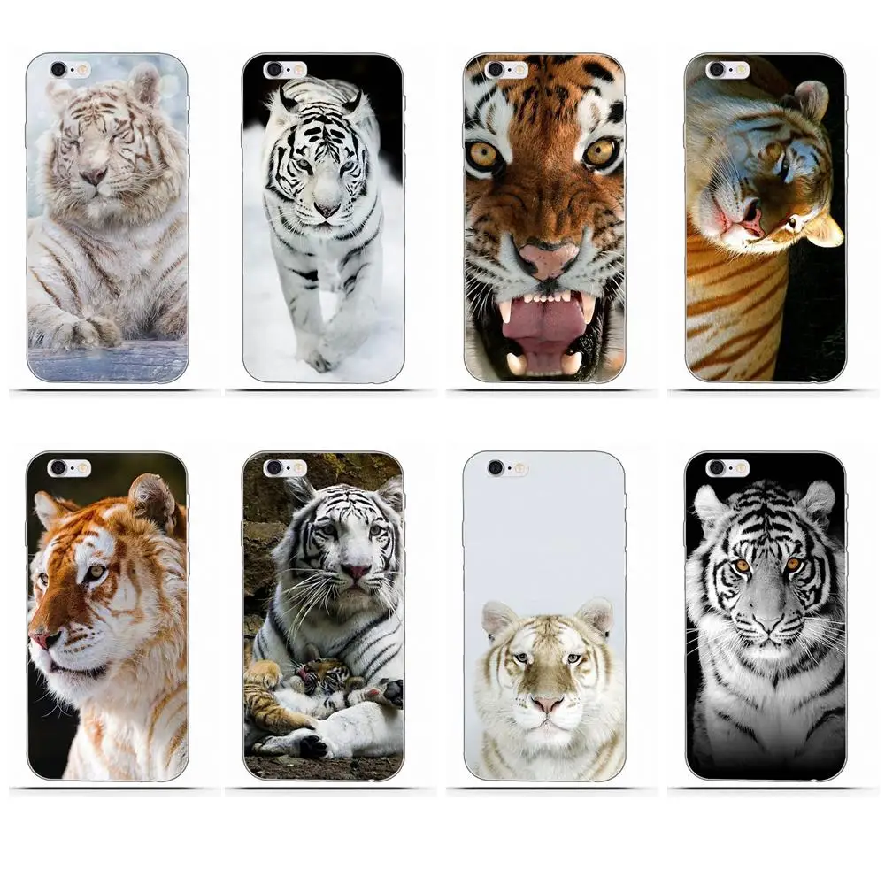

Golden Light And White Tiger For HTC Desire 530 626 628 630 816 820 One A9 M7 M8 M9 M10 E9 Plus U11 For Moto G G2 G3 TPU Cases