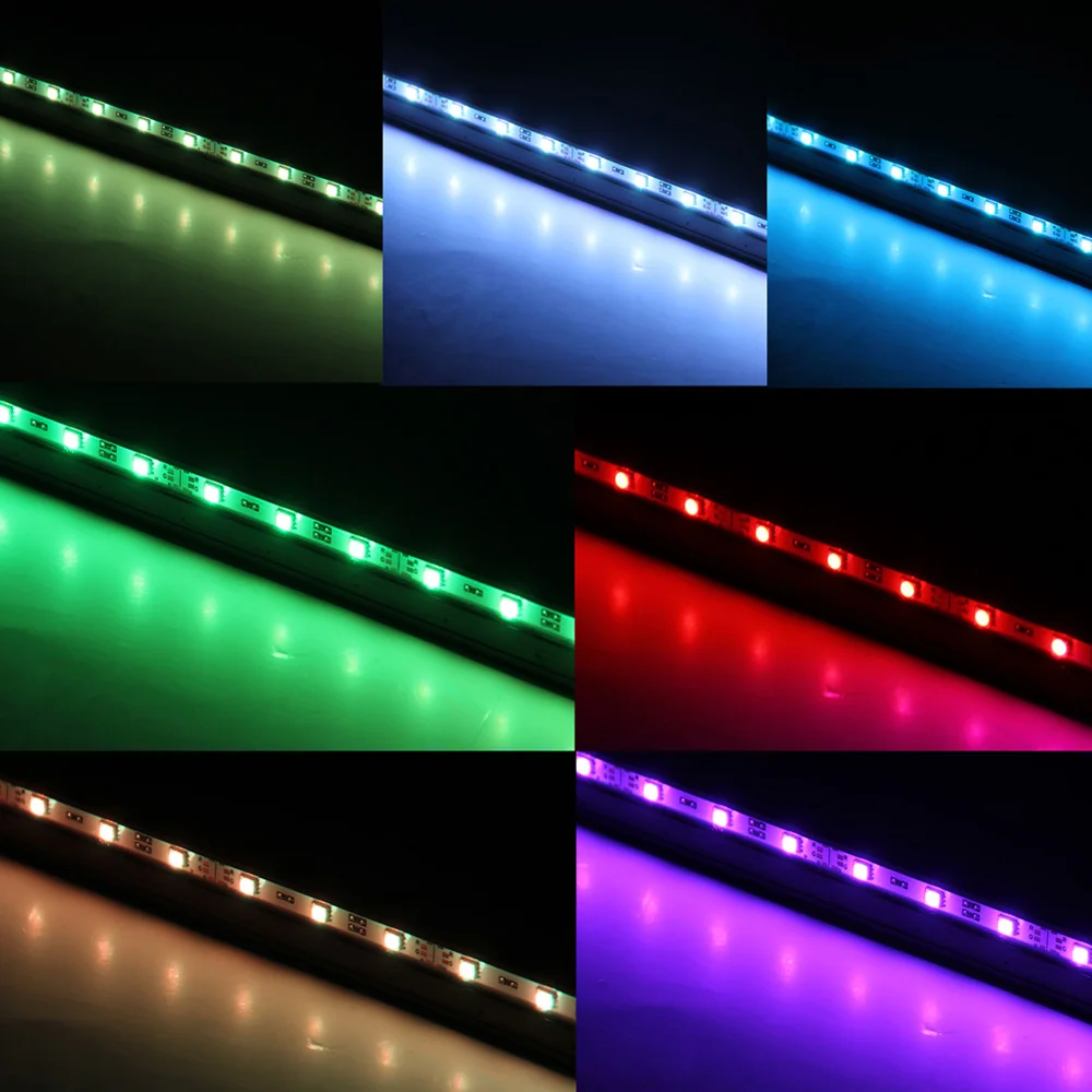 Aquarium Light LED 16- 51CM 5050 RGB Waterproof Remote Control Lamp Aquarium Fish Tank Underwater Submersible Light D30