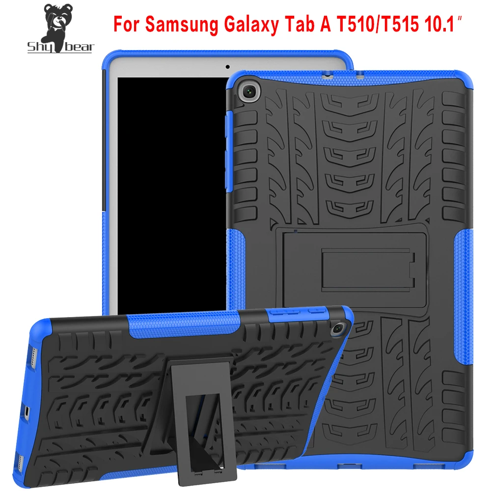 

For 2019 Released Samsung Galaxy Tab A 10.1 T510 T515 Heavy Duty 2 in 1 Hybrid Rugged Durable Cover Case for New SM-T510/T515