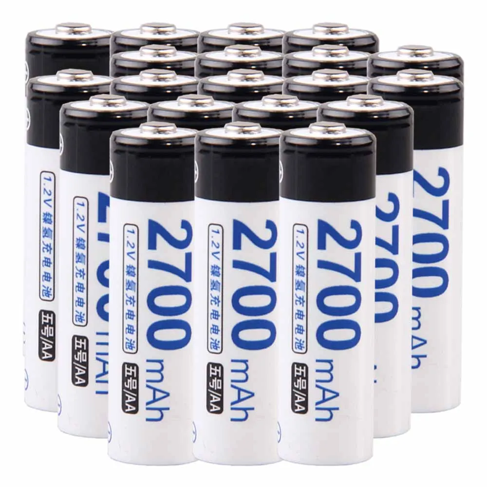

Lowest price 20 piece AA battery 1.2v batteries rechargeable 2700mAh nimh battery for power tools akkumulator