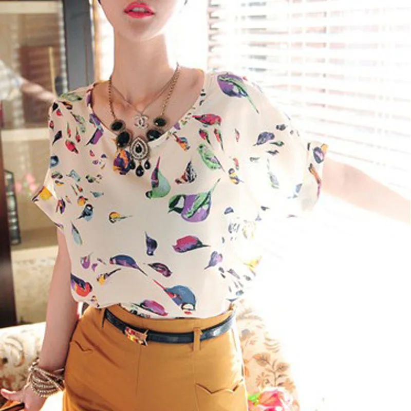 Camisetas de chifón de verano para mujer Camisetas sueltas de manga corta para mujer Camisetas rayadas corazón labio Tops Camiseta Camisetas de chifón de verano para mujer Camisetas sueltas de manga corta para mujer Camisetas rayadas corazón labio Tops Camiseta