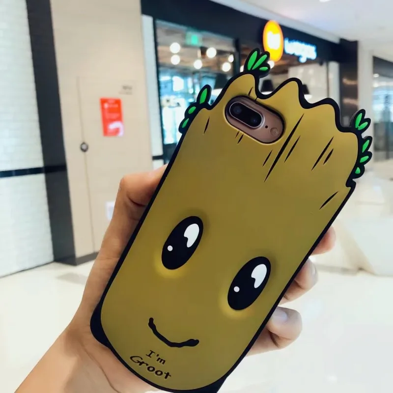 

Marvel Guardians of The Galaxy Cute I Am Groot Baby Tree Phone Cases For Apple iphone 6 6s 7 8 Plus X XR XS MAX Silicone Cover