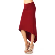 Модная дизайнерская осенне-зимняя юбка «Ласточкин хвост» высокая и низкая Женская Асимметричная длинная юбка черного/винно-красного цвета