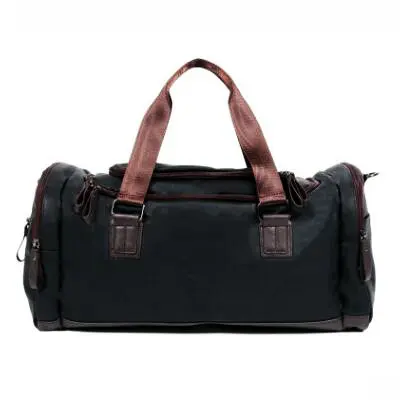 Мужская спортивная сумка из искусственной кожи, женские тренировочные сумки, сумка для путешествий, сумка-тоут, Мужская классическая мягкая спортивная сумка, сумка на плечо - Цвет: Black