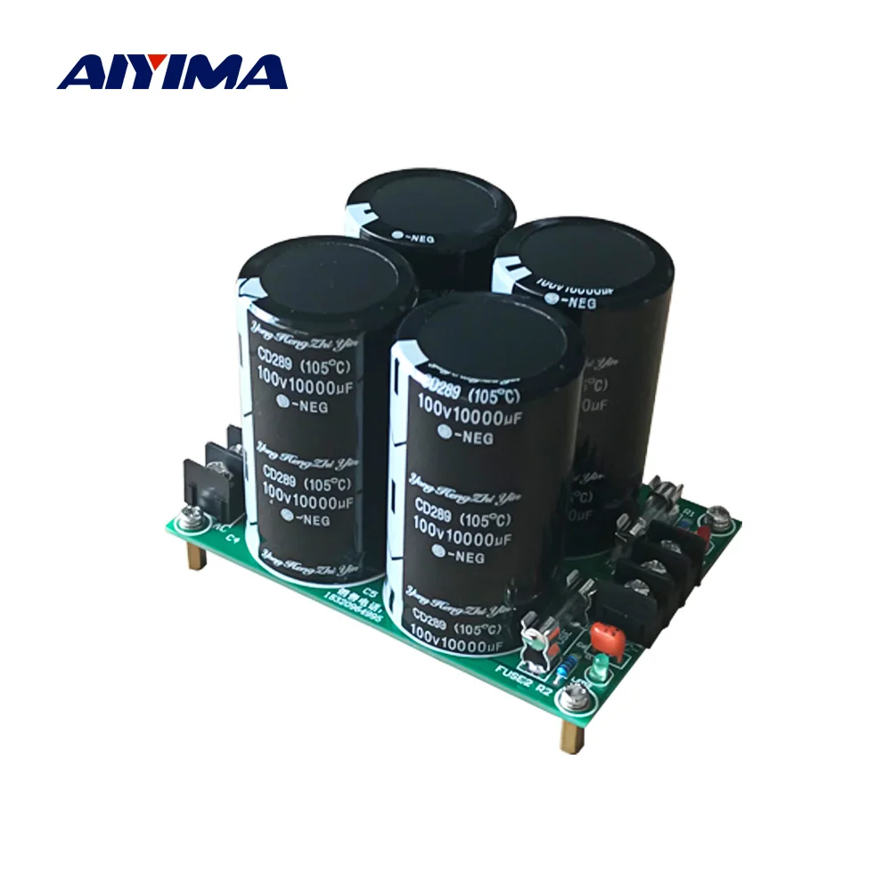 AIYIMA 10000 мкФ 100V усилитель выпрямитель Filter Power Board 25A Dual DC Supply для домашнего усилителя