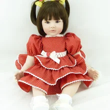 Модные Силиконовые перерожденные куклы младенцы, сопровождать ручной работы спальный реалистичные милой принцессы Кукла "малыш" для детей; подарки на год и Рождество