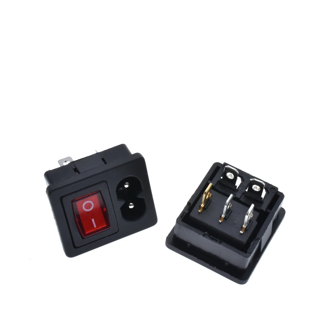 Iec320 C8 Power Cord Inlet Socket Receptacle With On Off