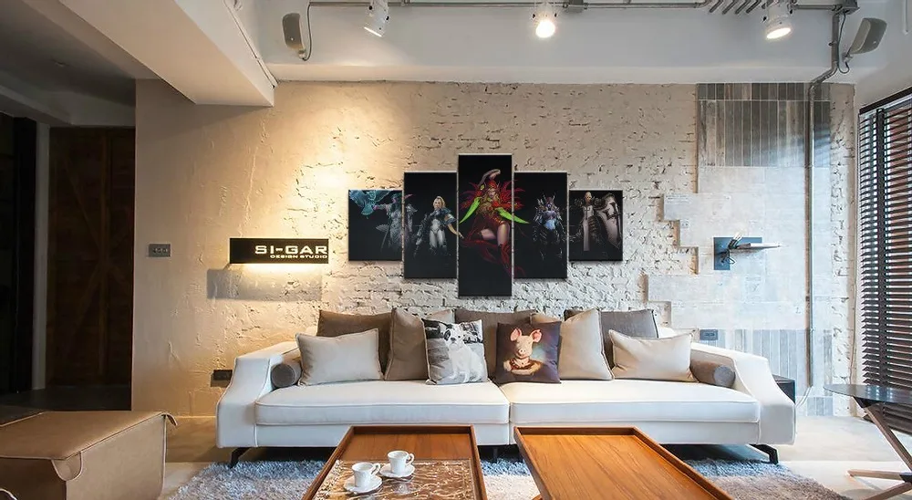  DOTA 2 Game Canvas Wall Art Home Picture 5 Pieces Paintings Home Canvas Wall Art Modern Decor Home 