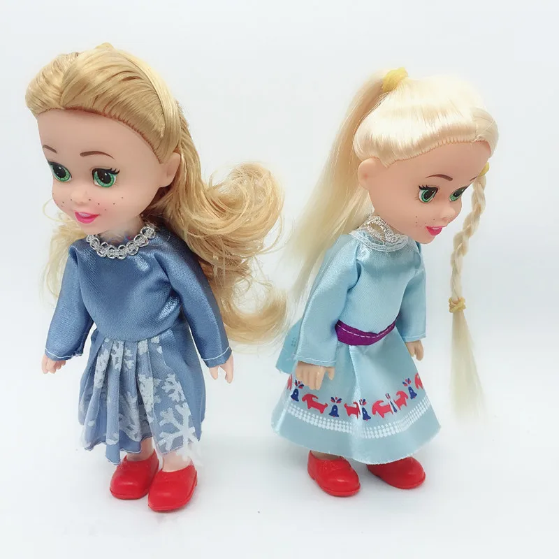 Disney Toys Frozen Princess Movie Cartoon Anna and Elsa Cute Doll 18cm Girl CosPlay PVC Action Character Birthday Party Gift Disney Toys Frozen Princess Movie Cartoon Anna and Elsa Cute Doll 18cm Girl CosPlay PVC Action Character Birthday Party Gift