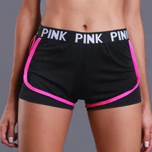 Спортивные шорты для бега с буквенным принтом, женские быстросохнущие шорты для йоги, пуш-бедра, сексуальные, средняя посадка, для занятий фитнесом, эластичные шорты для бега