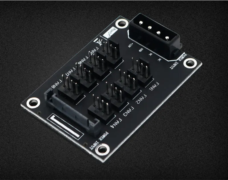 HL компьютер 12 В в мини контроллер вентилятора 4Pin и SATA 15Pin до 8 интерфейс 4Pin разветвитель вентилятора концентратор для рабочего стола rgb процессор вентилятор высокое качество