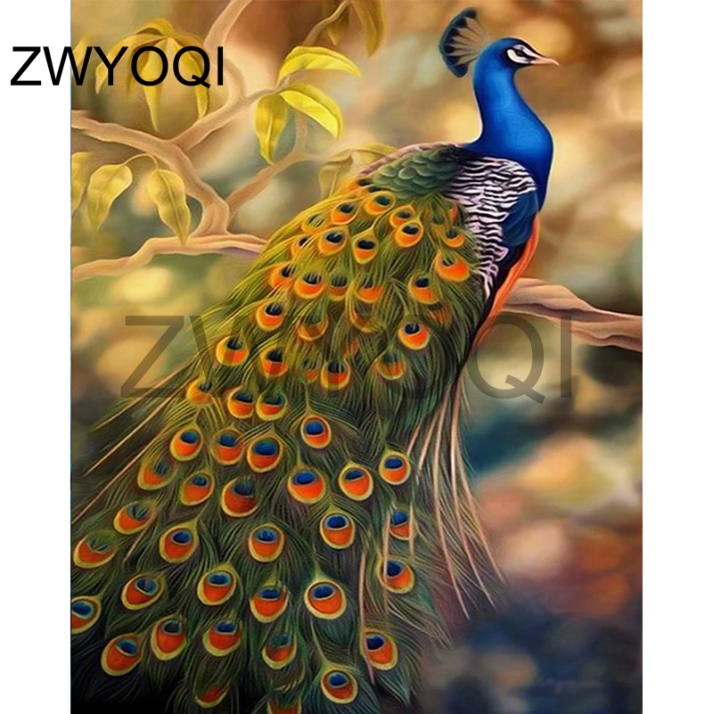 DIY 3D Diamond mosaic peacock Full Square painting Phoenix Round embroidery Cross stitch | Дом и сад