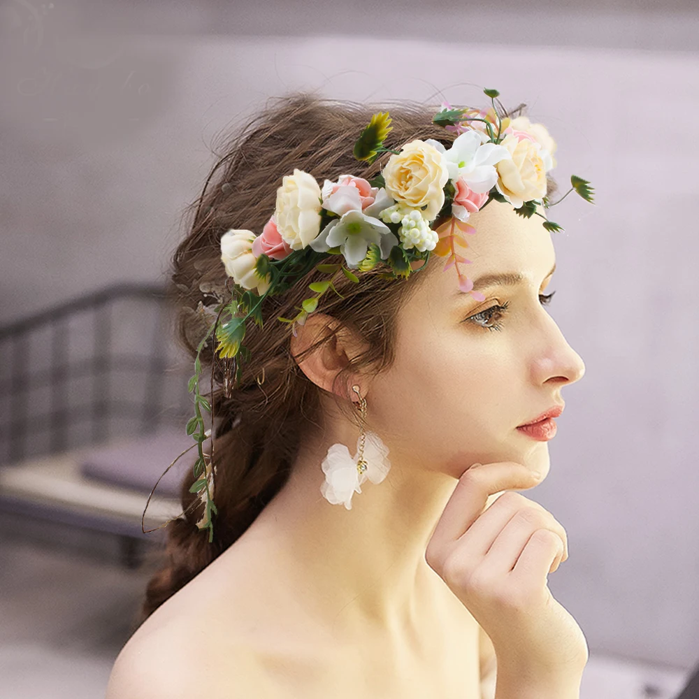 

Flower Hair Combs Headdress Prom Bridal Wedding Hair Accessories