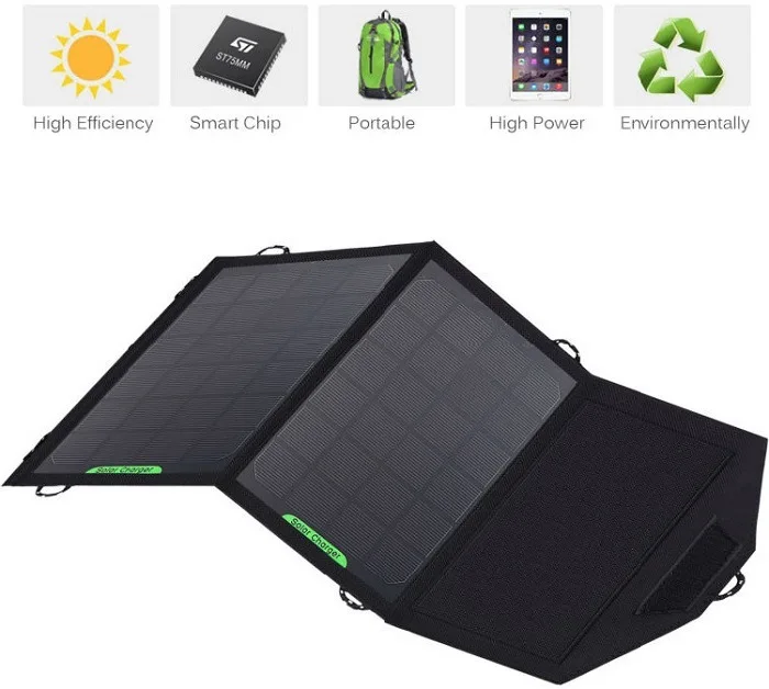  8W 5V 1.5A Outdoor folding Solar Panel USB Output Portable Foldable Power Bank waterproof travel So