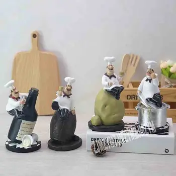 

New Arrival Creative Character Ornaments Resin Cook Statue Gift and Craft Ornament Accessories Embellishment for Home Decoration