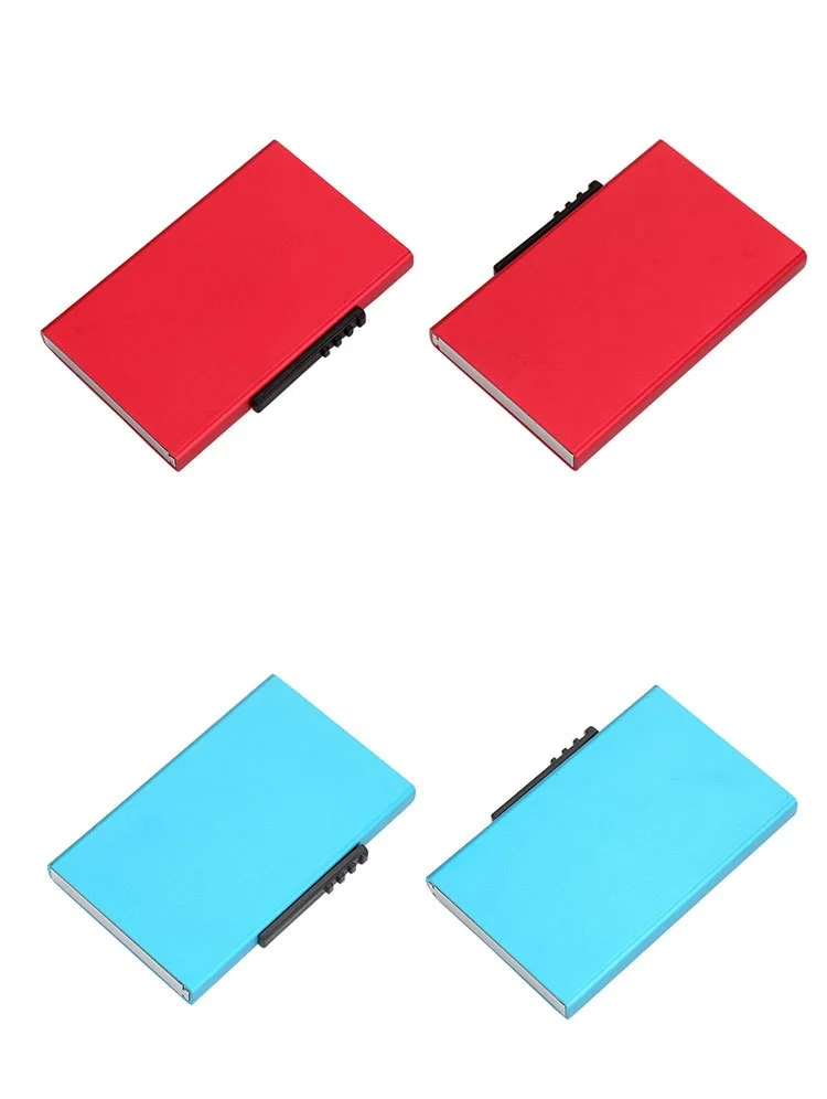 Модный Rfid Алюминиевый футляр для карт памяти автоматический всплывающий бизнес-держатель для карт мужской Металлический футляр для кредитных карт для паспорта ID карты Кошелек 532