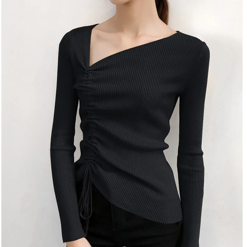 Shintimes Irregular Pullover Sweater Female 2019 Sueter Mujer Casual Pull Femme Sweaters Fashion 2018 Women Christmas Sweater