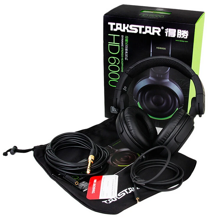 TAKSTAR HD6000 профессиональный стерео Динамический DJ наушники монитор гарнитура музыкальные наушники запись пение черный