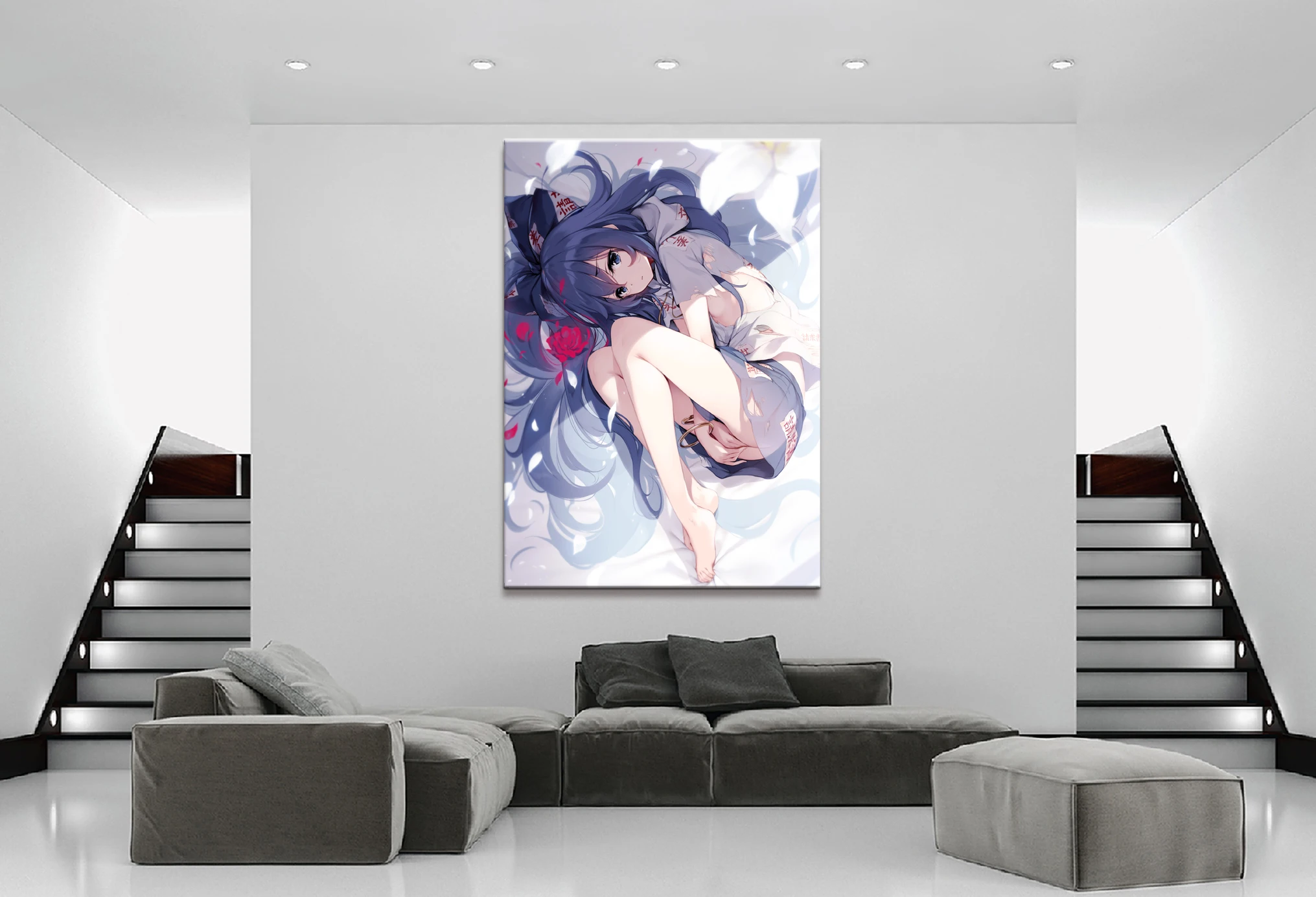 Домашний декор холст 1 шт. милый сексуальный аниме проект TouHou искусственная