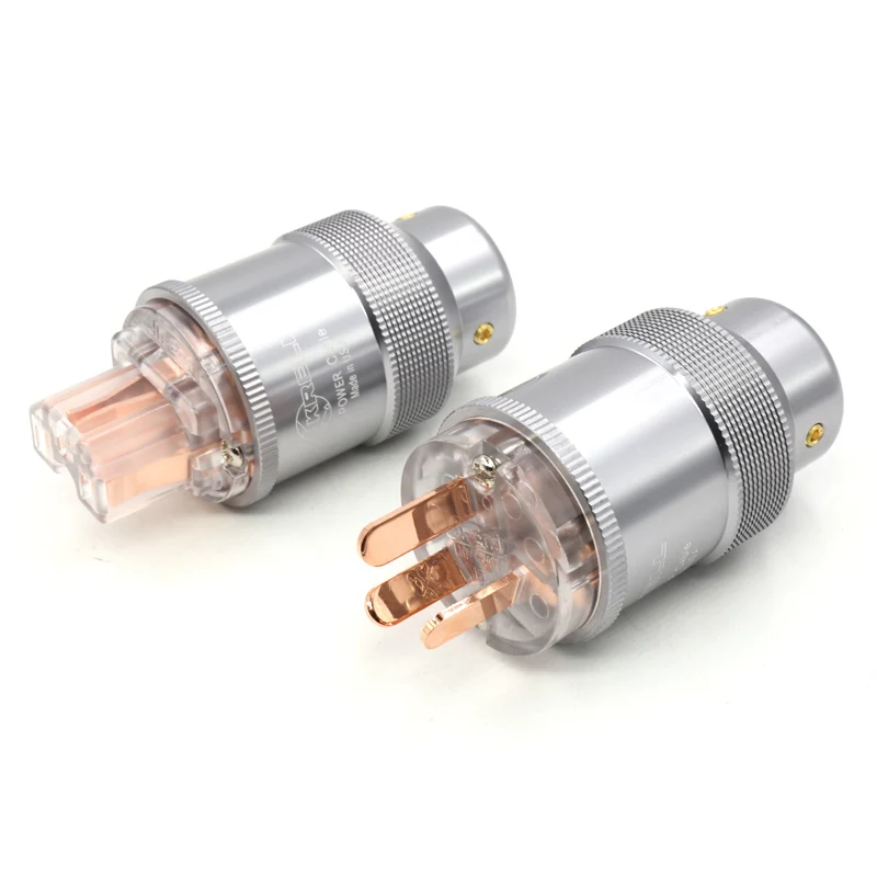 Hifi audio pure copper AU Power Plug IEC connector for DIY HIFI AU