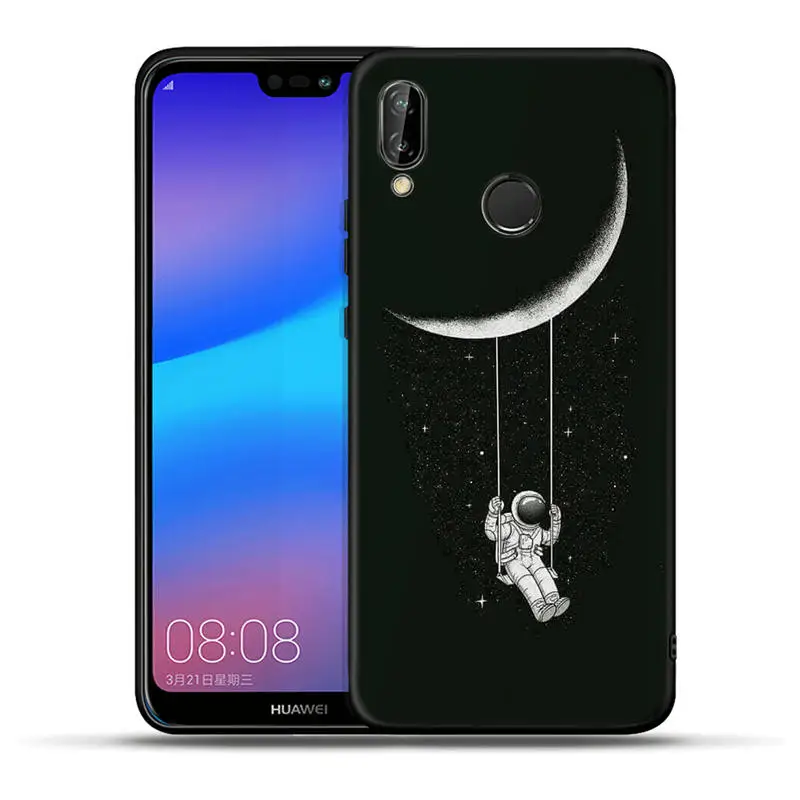 Чехол для телефона с узором для huawei mate 20 10 P30 P20 P10 P9 P8 Lite Pro P Smart Черный силиконовый чехол s Coque Fundas