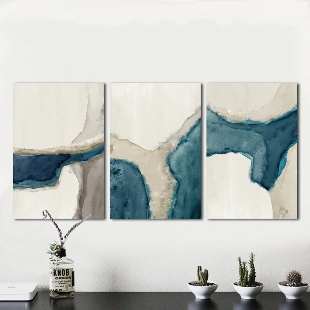 

HDARTISAN настенная живопись абстрактное изображение на холсте Печать синяя река для гостиной домашний Декор без рамки