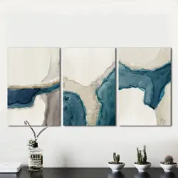 HDARTISAN настенное Искусство Картина на холсте абстрактный принт синяя речка для гостиной домашний Декор без рамки