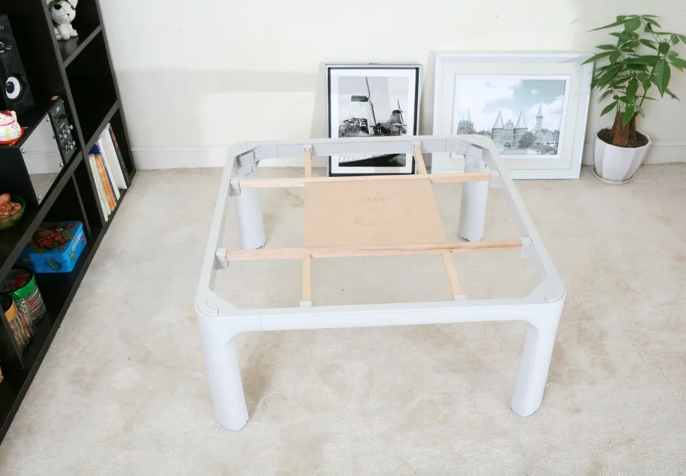 US $179.55 Kotatsu Table Legs Foldable Small Size 60cm for 12 Person Living Room Furniture Japanese Low Cafe Table Foot Warmer Heated