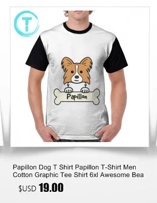 Papillon Dog футболка Papillon попурри футболка Базовая с коротким рукавом графическая футболка плюс размер Мужская полиэстер футболка