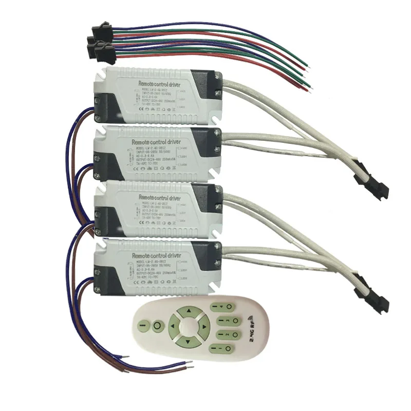 

1X Adjustable double color temperature and brightness LED driver 8-12W with 2.4G RF wireless remote controller