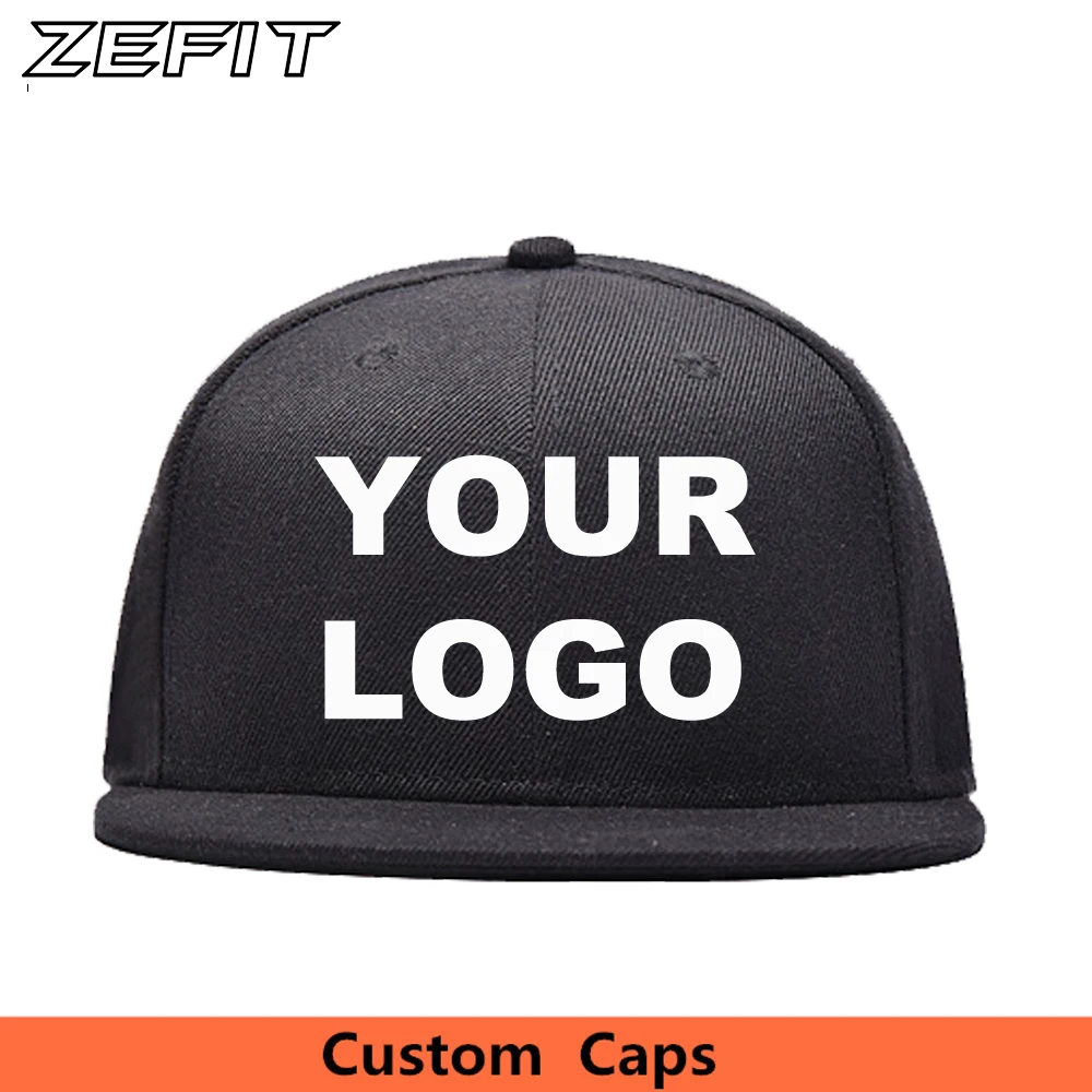 Логотип пользовательские вышивка шапки Бейсбол snapback Крышка изготовленный на заказ акриловый Кепка Регулируемый Хип-Хоп приталенный или полное закрытие шляпа 