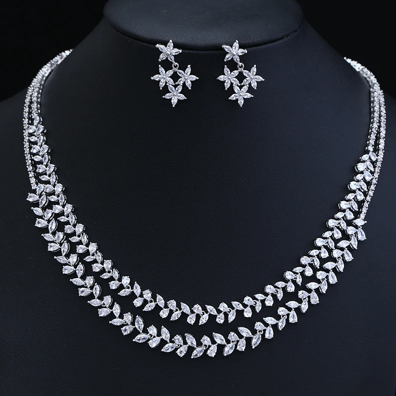 Us 50 38 10 Off Newest Luxury Better Cubic Zircon Clear Necklace Earrings Set Heavy Dinner Jewelry Wedding Bridal Dress Accessories In Us 50 38 10 Off Newest Luxury Better Cubic Zircon Clear Necklace Earrings Set Heavy Dinner Jewelry Wedding Bridal Dress Accessories In