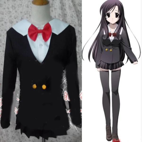 

School Days Katsura Kotonoha Cosplay Costume Navy Student Uniform Customized Any Size Free Shipping