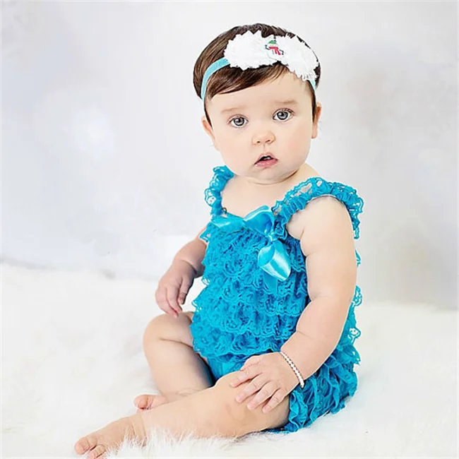 Cute Infant Baby Girls Romper Baby Girls Lace Ruffled Romper Bebe Toddler Infant Jumpsuit Cake Smash Outfit Baby 1st Birthday Outfit Photo Props Baby Jumpsuit Baby Jumpsuit Cotton  Baby Rompers