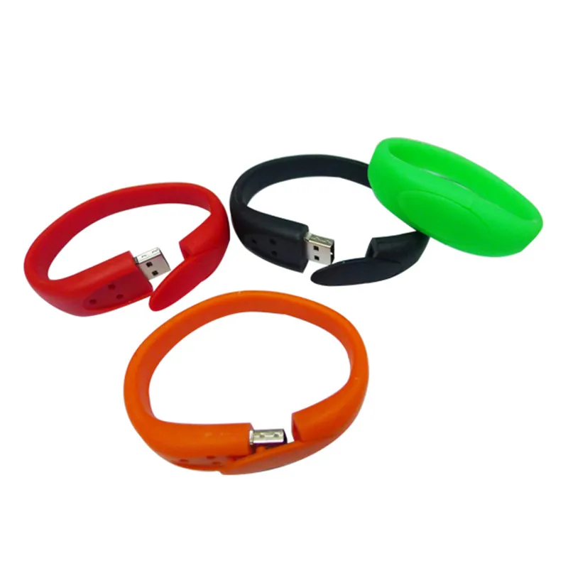 portable Custom Logo 4GB 8GB 16GB 32GB 64GB Silicon Wrist Usb Hand Hand
