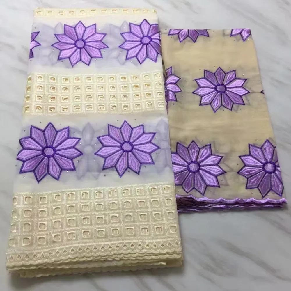 

African lace fabric 5yds+2yds dhl Swiss Voile Lace Switzerland Cotton stones African women gorgeous dress 2019 new design