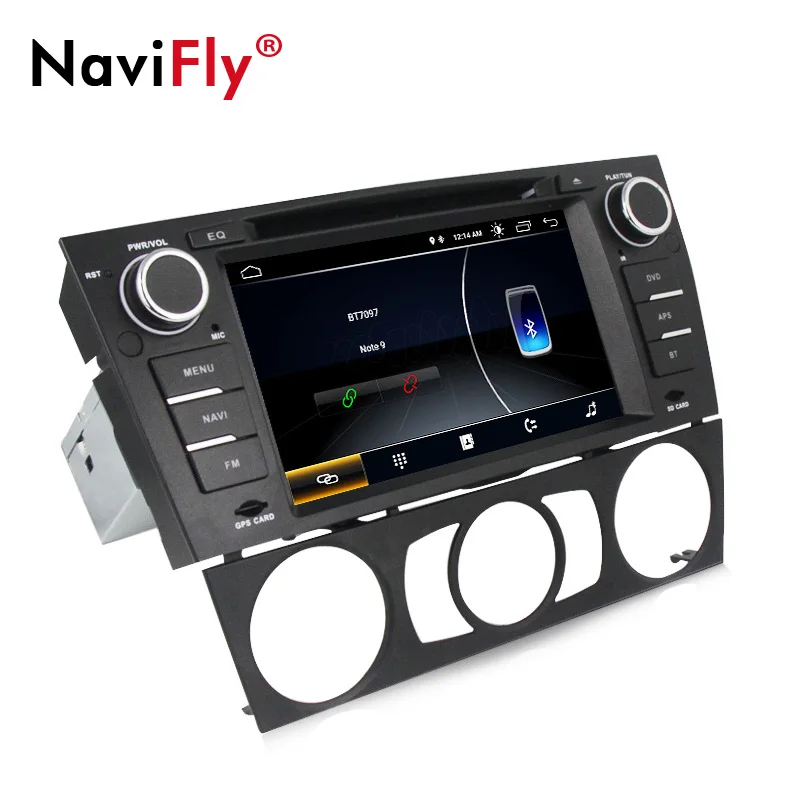 NaviFly Android 9 автомобильный dvd мультимедийный плеер радио аудио для BMW/3 серии E90 E91 E92 E93 gps Навигация BT RDS