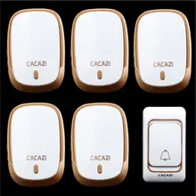 Беспроводной Дверной Звонок 1 передатчика+ 5 приемник главная 200 М пульт дистанционного управления цифровой ПЕРЕМЕННОГО ТОКА 110-220 В Беспроводной doorchime с 36 Куранты