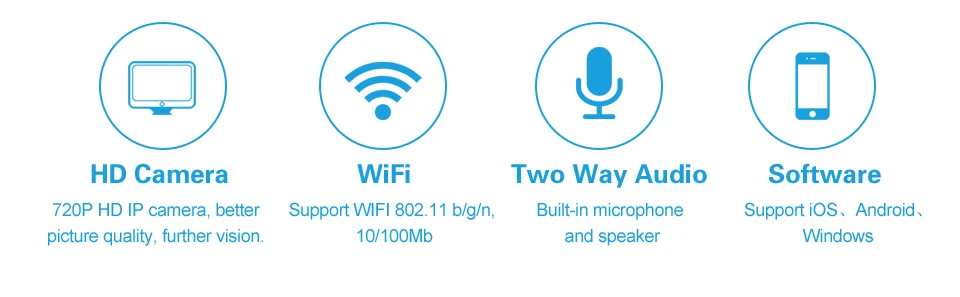 HD Беспроводной IP Камера 720 P Wi-Fi Ночное видение Камеры Скрытого видеонаблюдения Wi-Fi P2P видеонаблюдения сети Видеоняни и радионяни