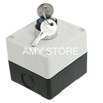 

AC 400V 10A 2 Screw Terminals NO Key Locking Keylock Switch with 2 Pcs Keys