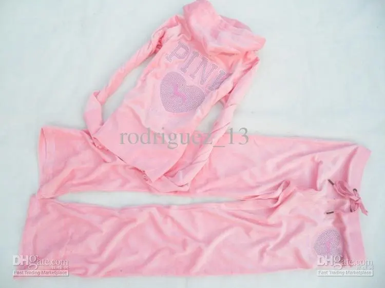 light pink velour sweatsuit