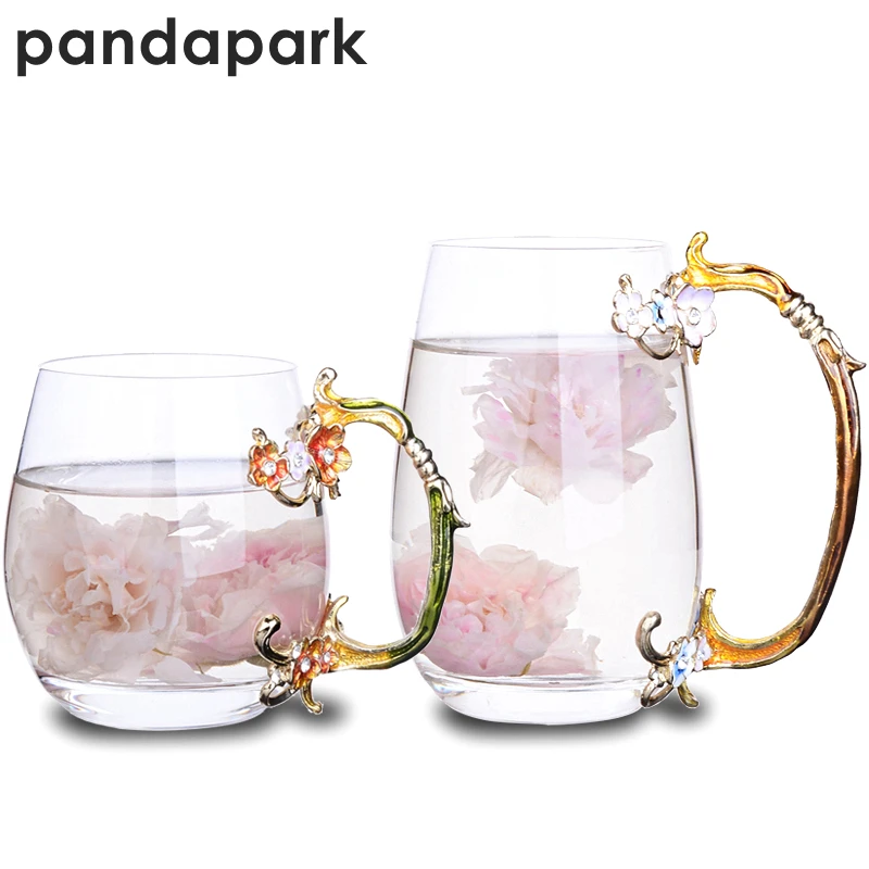 Pandapark Wintersweet эмаль Стекло кружка стакан молока офисные Кофе стакан завтрак кружки MCG035