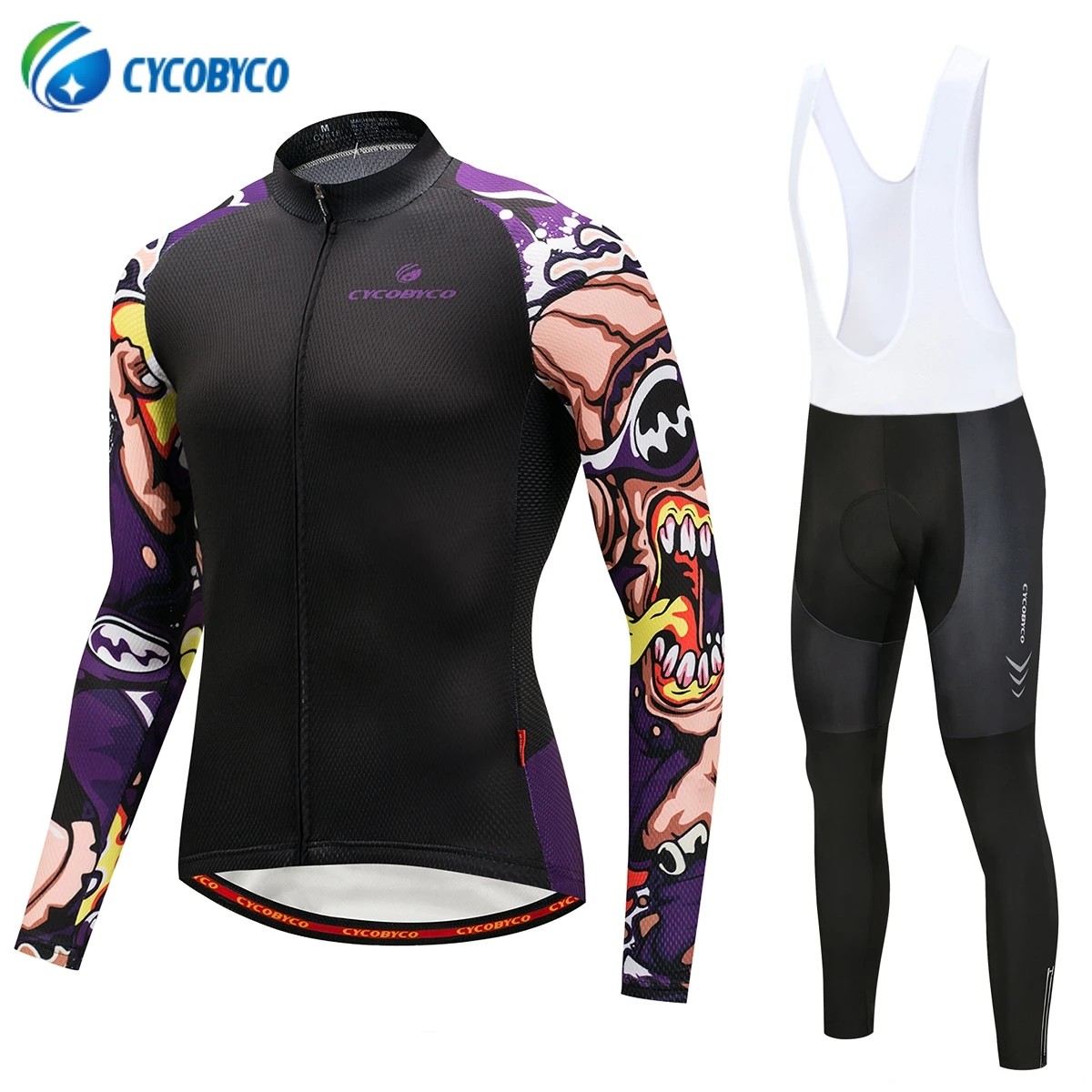 

Cycobyco Long Sleeve Cycling Jersey Sets Racing Bicycle Clothing MTB Bike Wear Clothes Maillot Roupa Ropa De Ciclismo Hombre